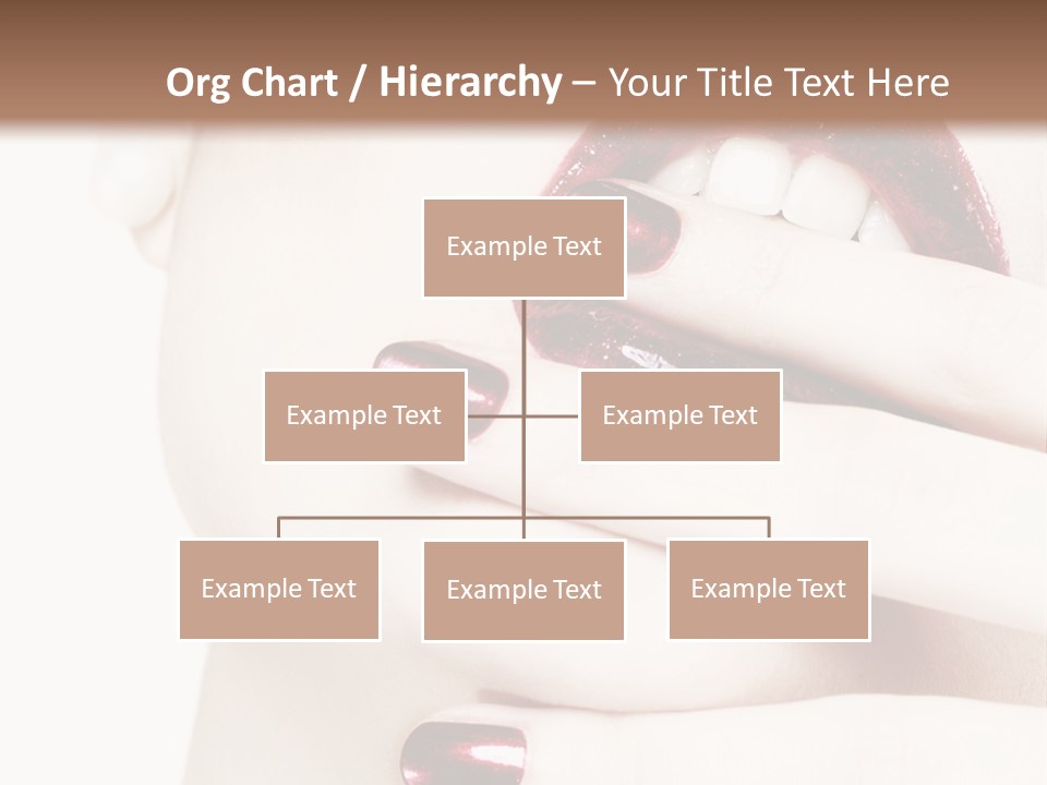 A Woman With Red Nail Polish Holding Her Mouth Open PowerPoint Template