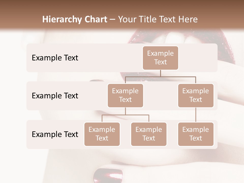 A Woman With Red Nail Polish Holding Her Mouth Open PowerPoint Template