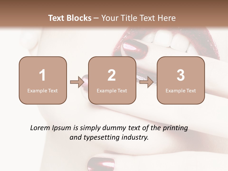 A Woman With Red Nail Polish Holding Her Mouth Open PowerPoint Template