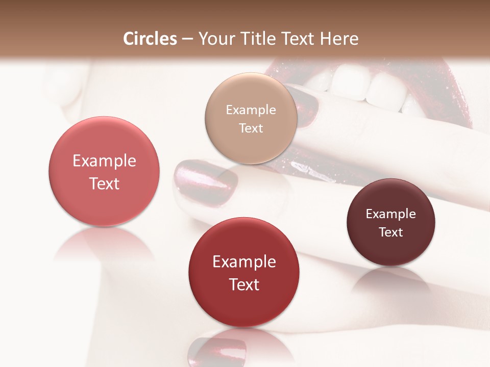 A Woman With Red Nail Polish Holding Her Mouth Open PowerPoint Template