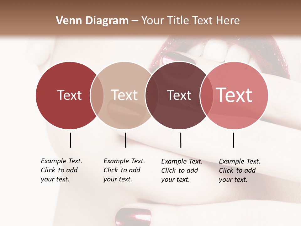 A Woman With Red Nail Polish Holding Her Mouth Open PowerPoint Template
