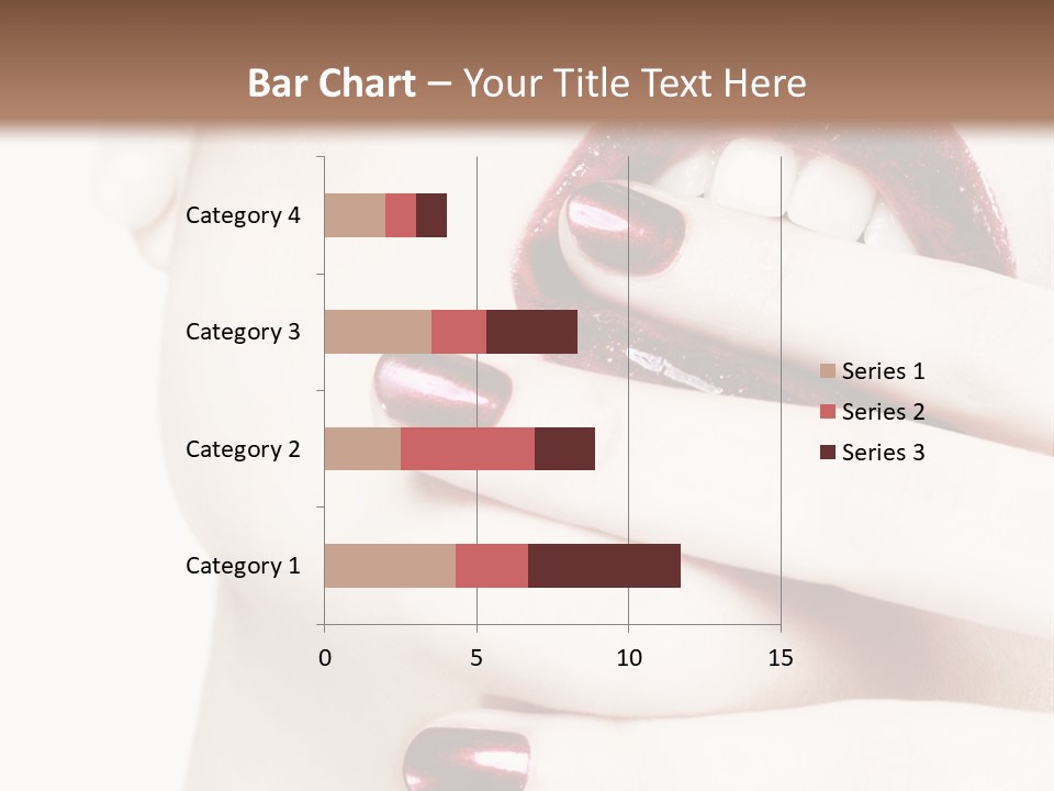 A Woman With Red Nail Polish Holding Her Mouth Open PowerPoint Template