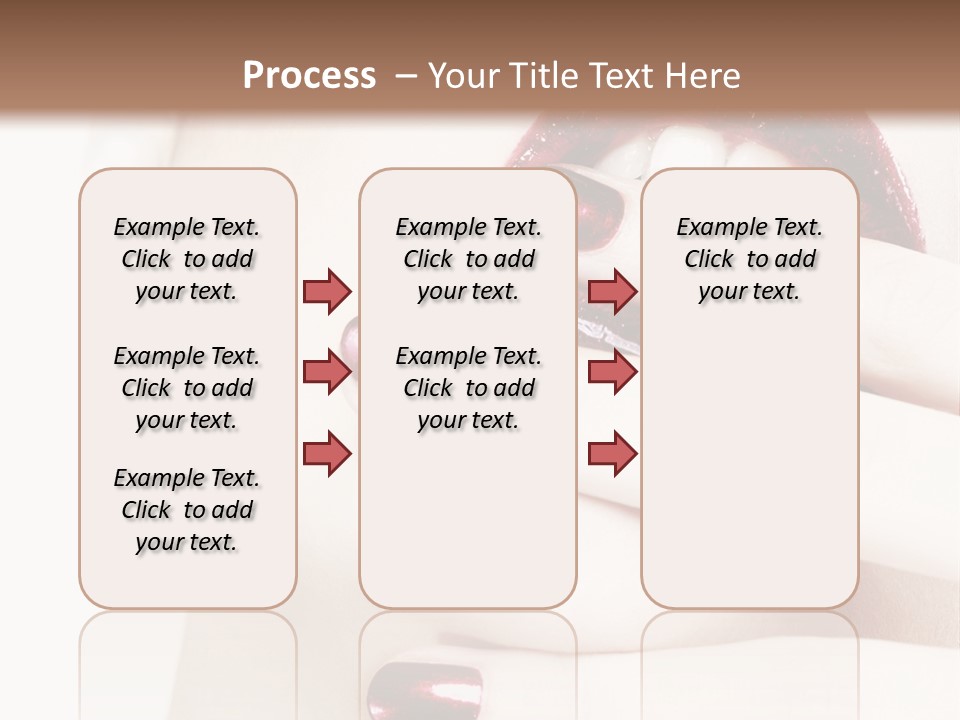 A Woman With Red Nail Polish Holding Her Mouth Open PowerPoint Template