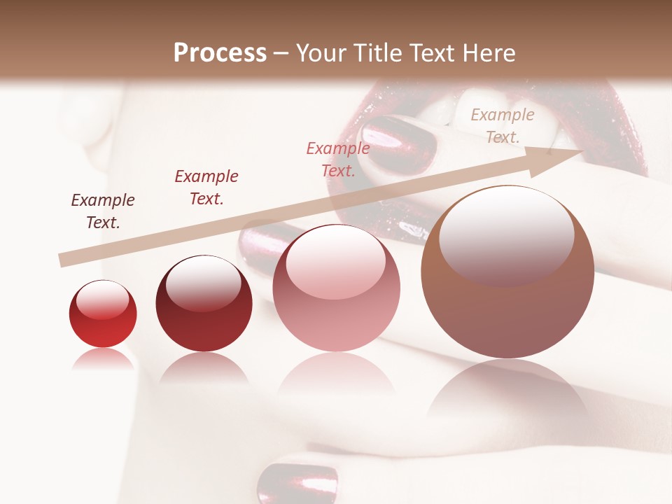 A Woman With Red Nail Polish Holding Her Mouth Open PowerPoint Template