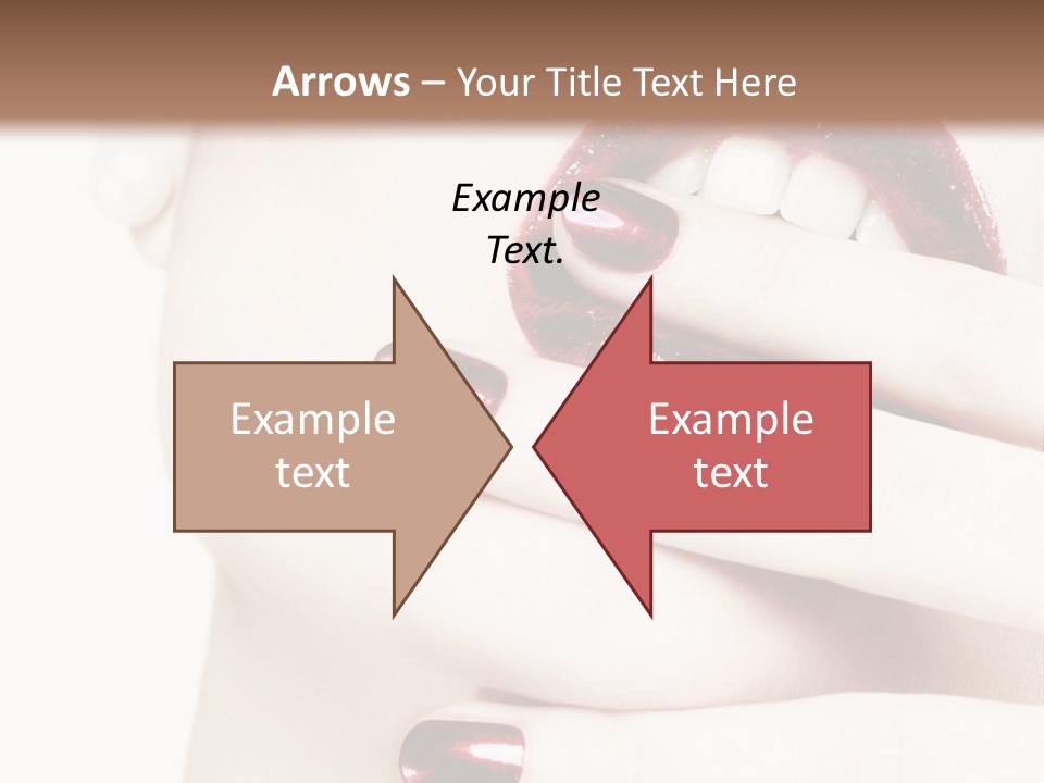 A Woman With Red Nail Polish Holding Her Mouth Open PowerPoint Template