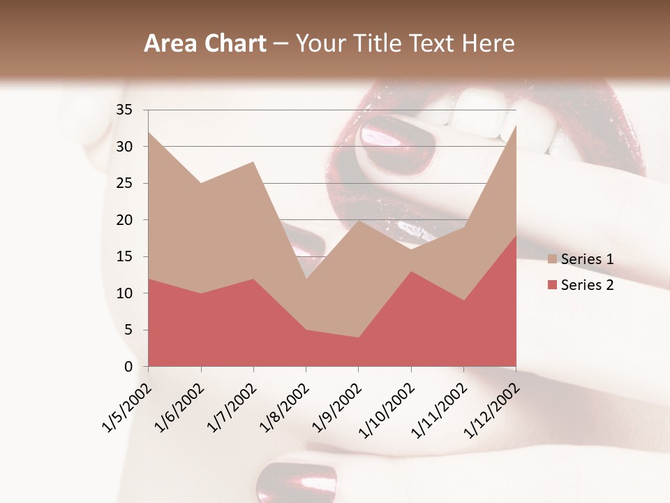 A Woman With Red Nail Polish Holding Her Mouth Open PowerPoint Template