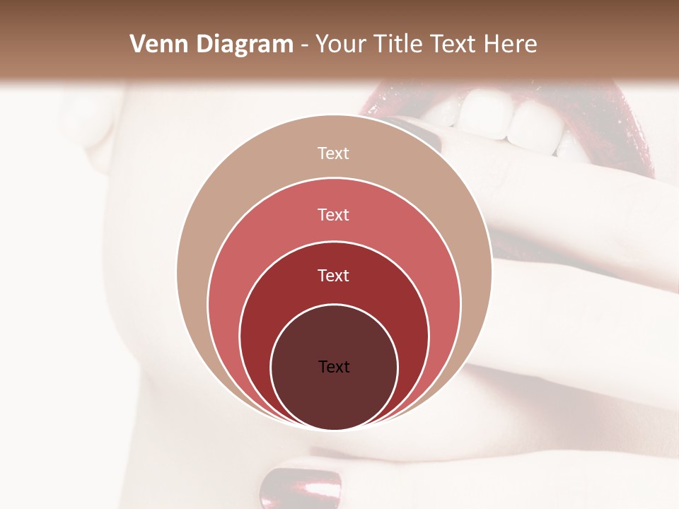 A Woman With Red Nail Polish Holding Her Mouth Open PowerPoint Template
