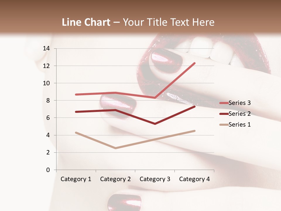 A Woman With Red Nail Polish Holding Her Mouth Open PowerPoint Template