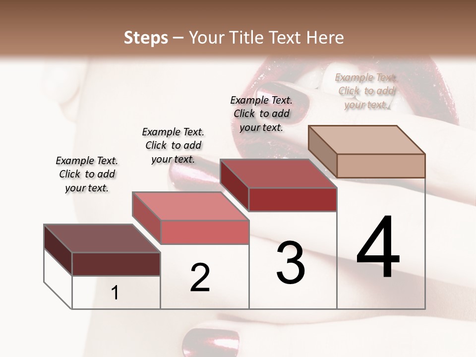 A Woman With Red Nail Polish Holding Her Mouth Open PowerPoint Template