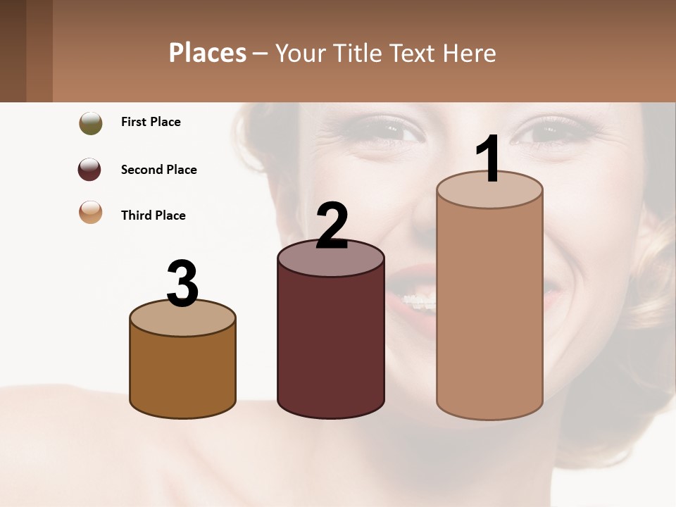 A Woman With A Smile On Her Face PowerPoint Template