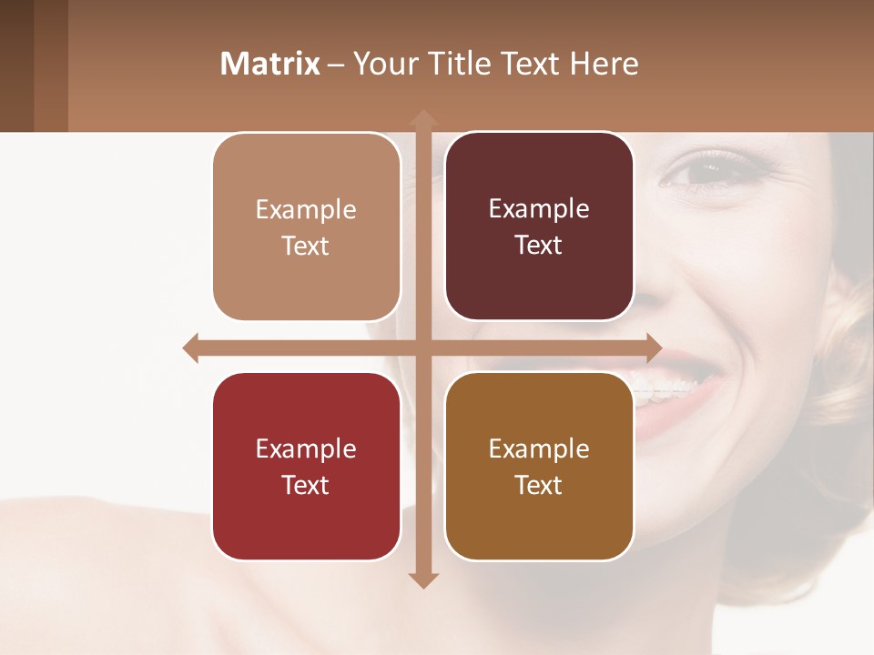 A Woman With A Smile On Her Face PowerPoint Template