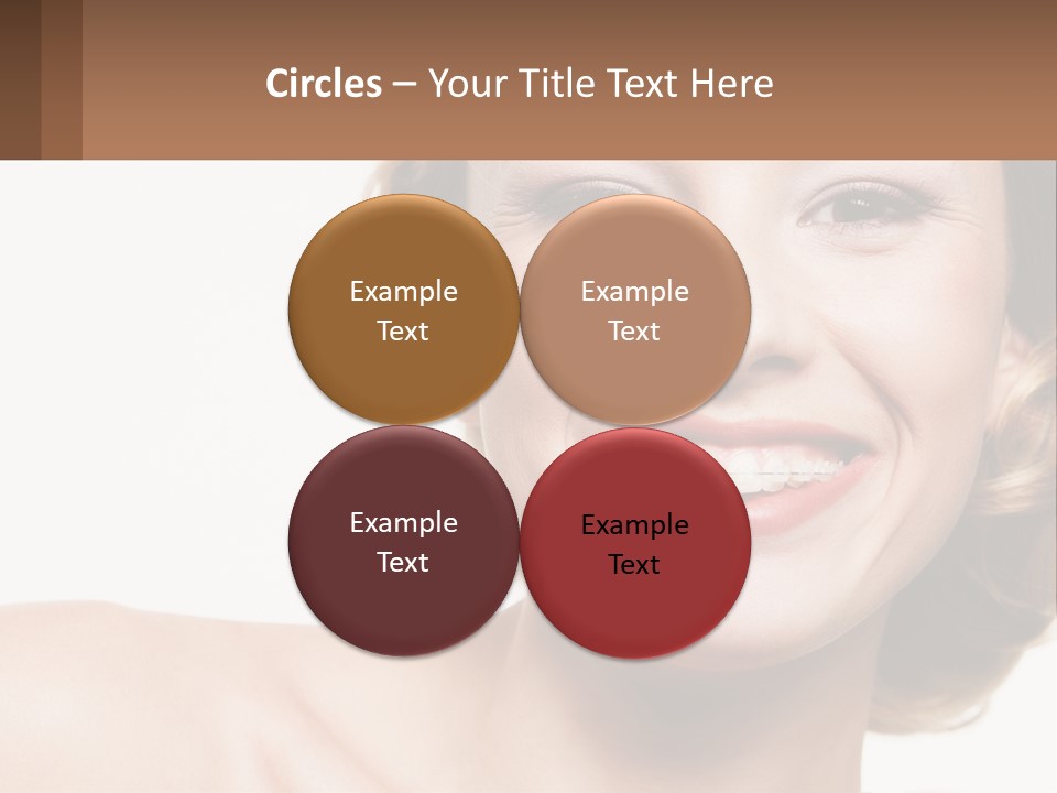 A Woman With A Smile On Her Face PowerPoint Template