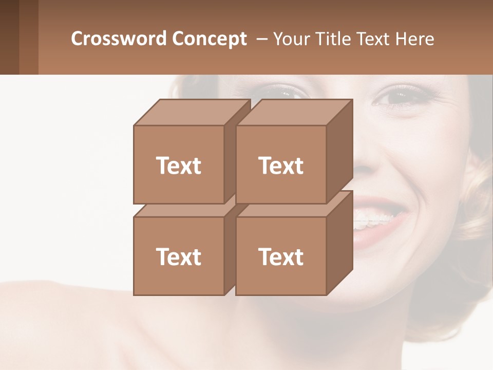 A Woman With A Smile On Her Face PowerPoint Template