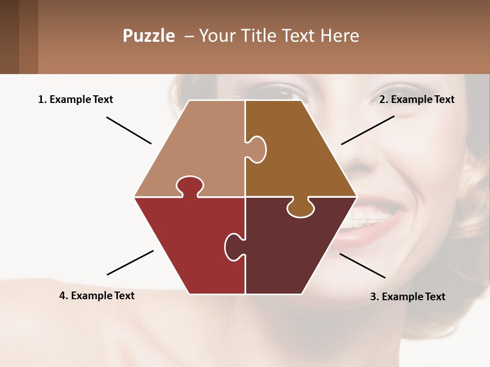 A Woman With A Smile On Her Face PowerPoint Template