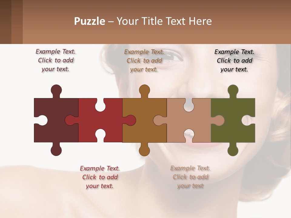 A Woman With A Smile On Her Face PowerPoint Template