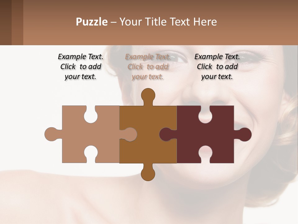 A Woman With A Smile On Her Face PowerPoint Template