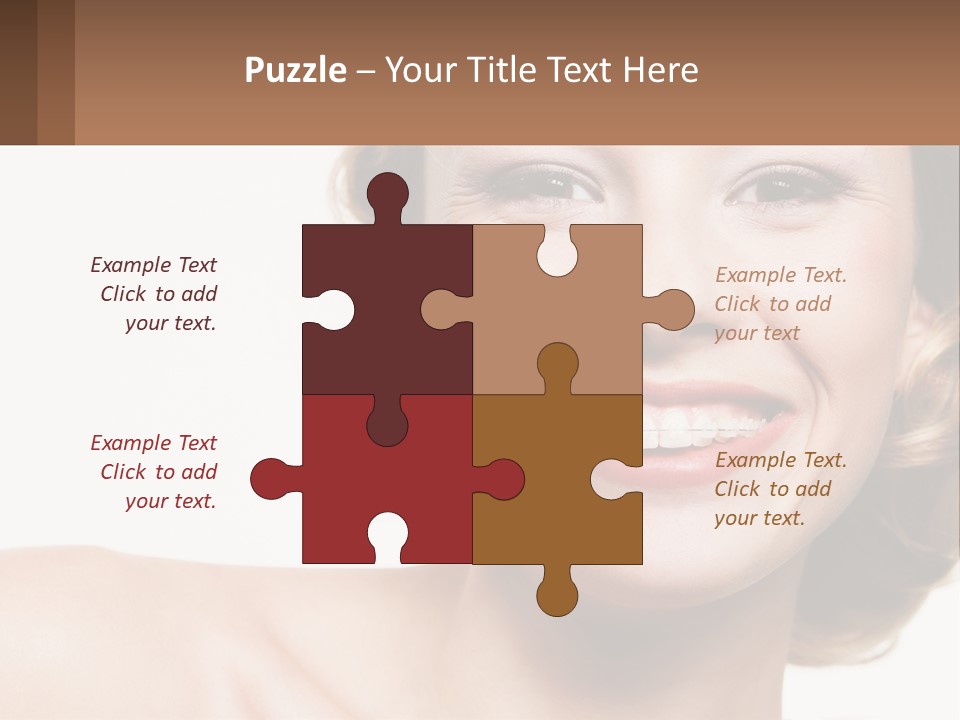 A Woman With A Smile On Her Face PowerPoint Template