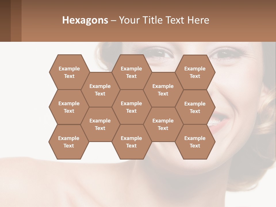 A Woman With A Smile On Her Face PowerPoint Template