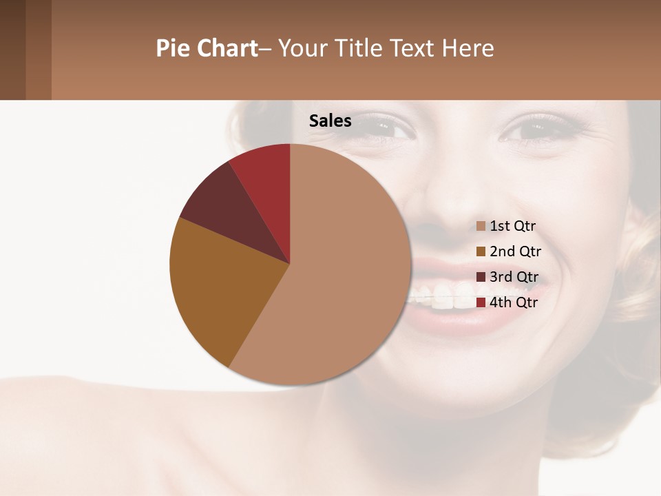 A Woman With A Smile On Her Face PowerPoint Template