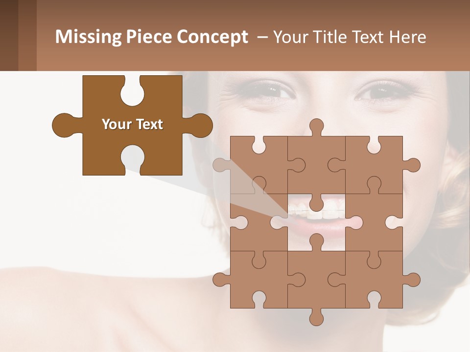 A Woman With A Smile On Her Face PowerPoint Template