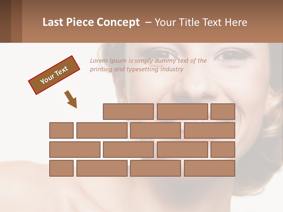 A Woman With A Smile On Her Face PowerPoint Template
