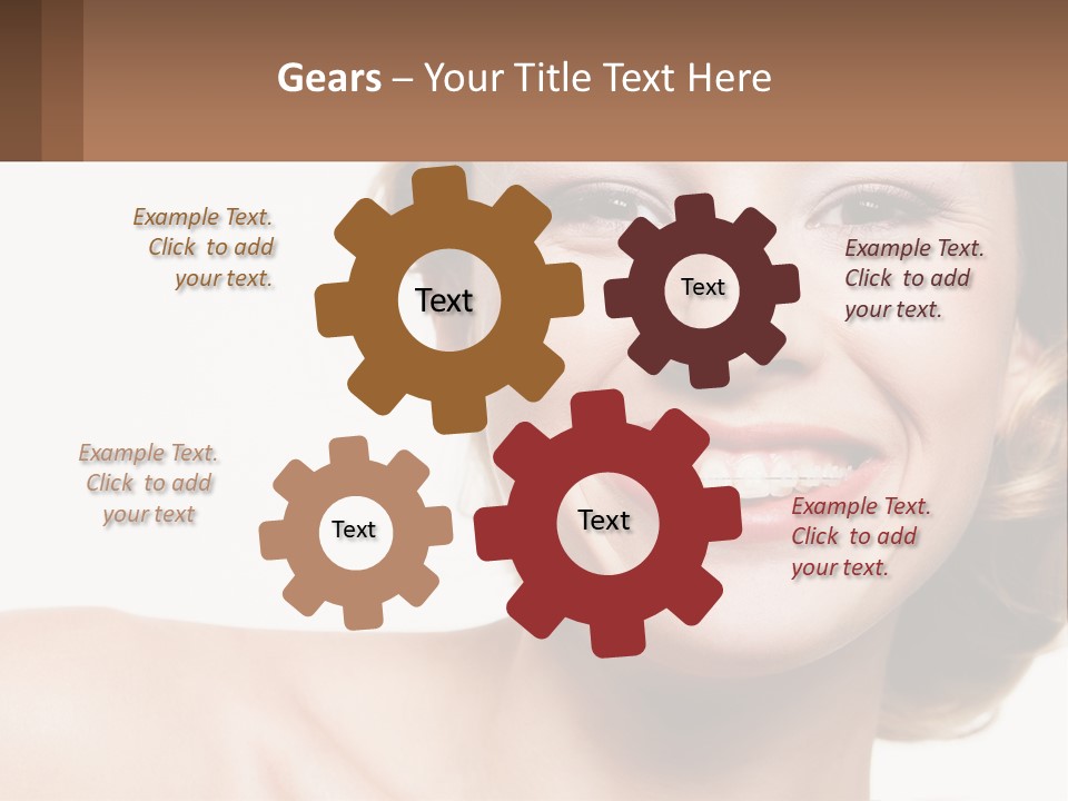 A Woman With A Smile On Her Face PowerPoint Template