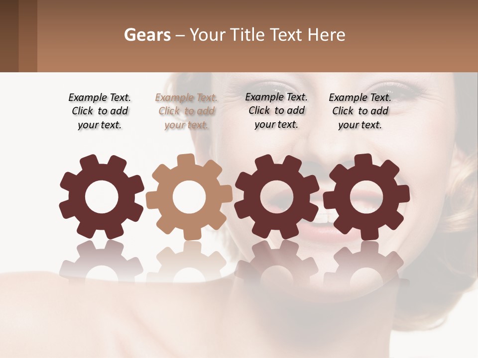 A Woman With A Smile On Her Face PowerPoint Template