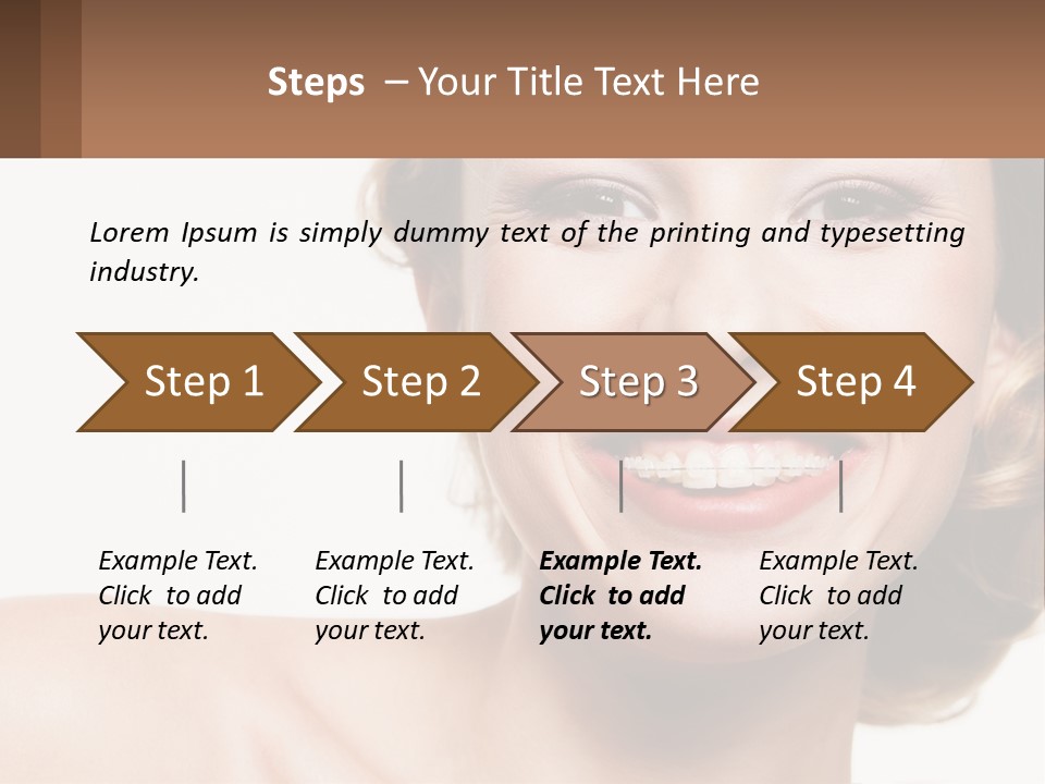 A Woman With A Smile On Her Face PowerPoint Template