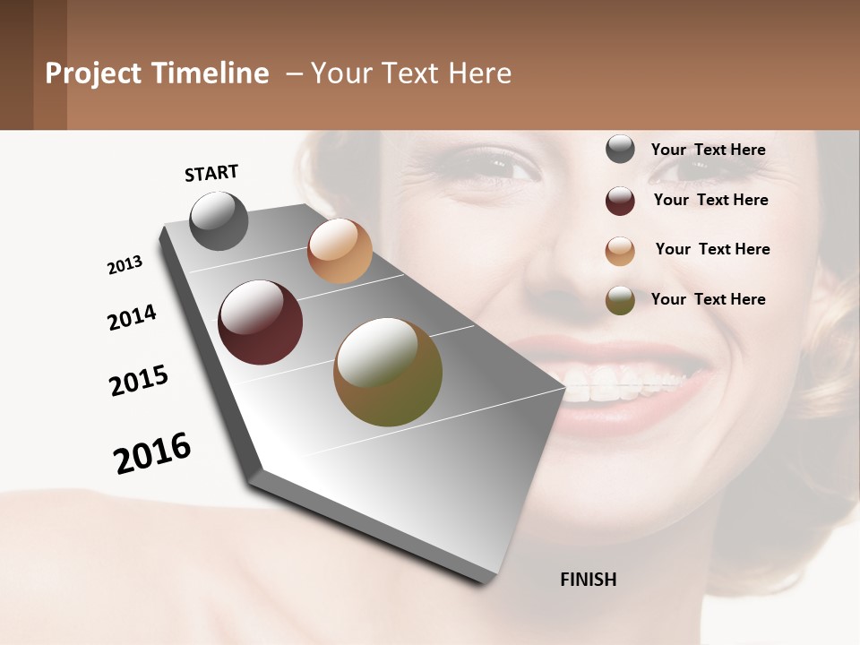 A Woman With A Smile On Her Face PowerPoint Template