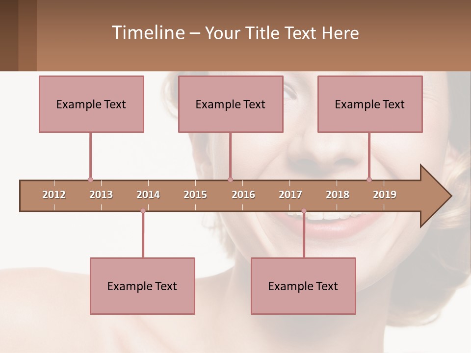 A Woman With A Smile On Her Face PowerPoint Template