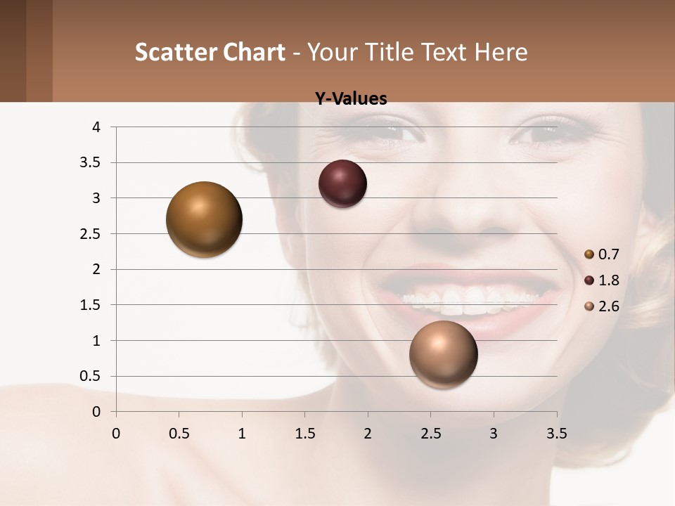 A Woman With A Smile On Her Face PowerPoint Template