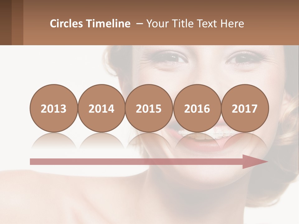 A Woman With A Smile On Her Face PowerPoint Template