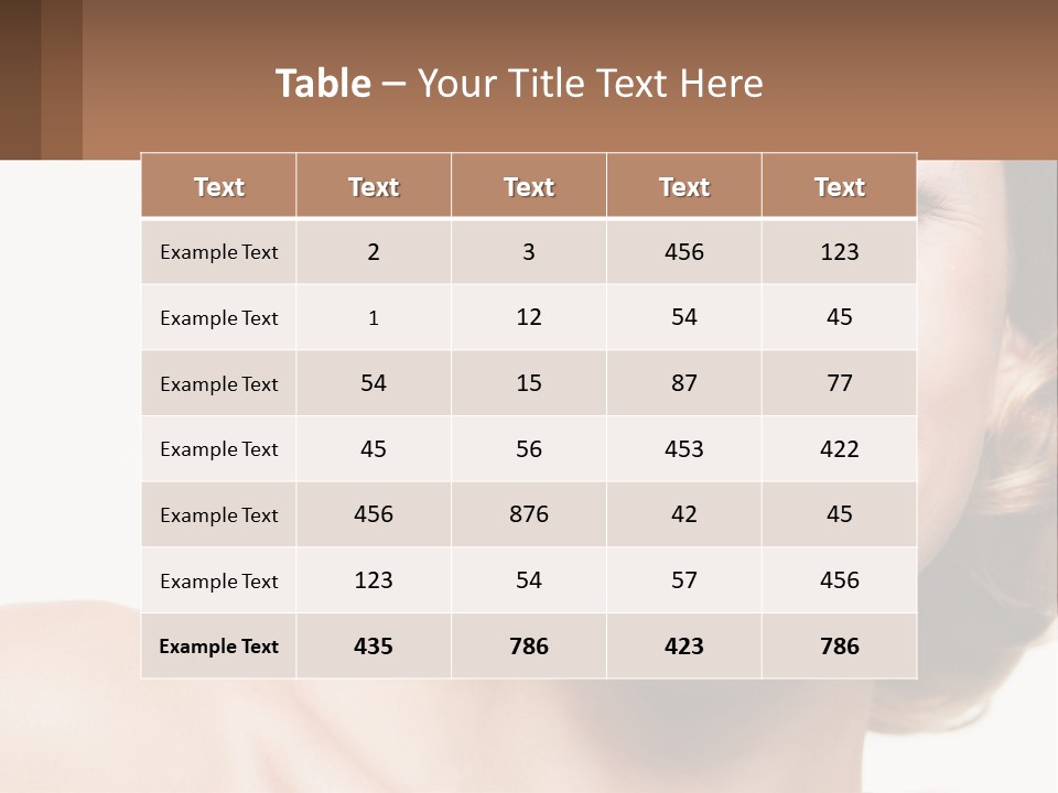 A Woman With A Smile On Her Face PowerPoint Template