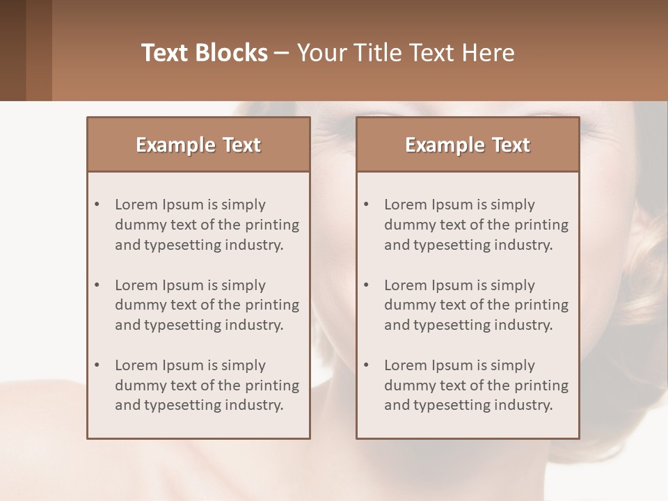 A Woman With A Smile On Her Face PowerPoint Template