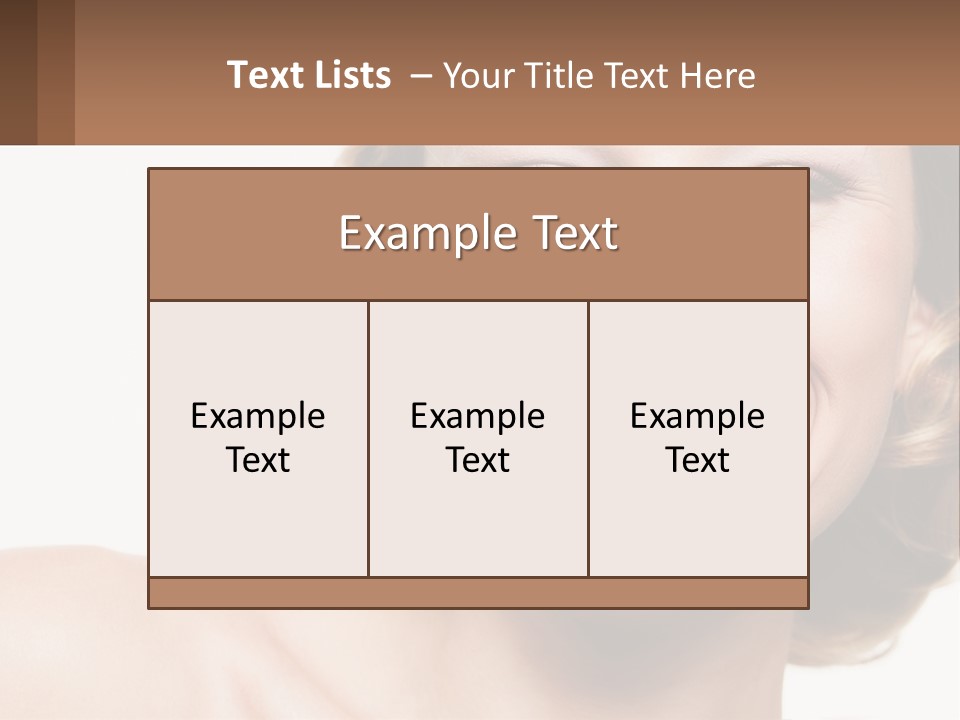 A Woman With A Smile On Her Face PowerPoint Template