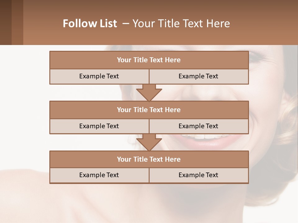 A Woman With A Smile On Her Face PowerPoint Template