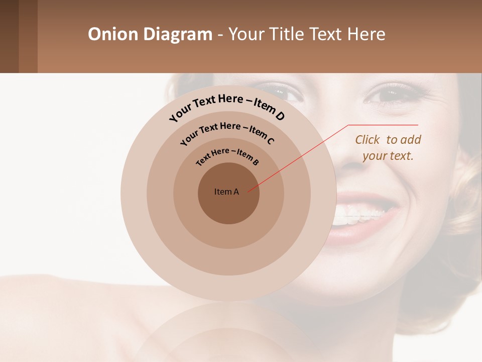A Woman With A Smile On Her Face PowerPoint Template