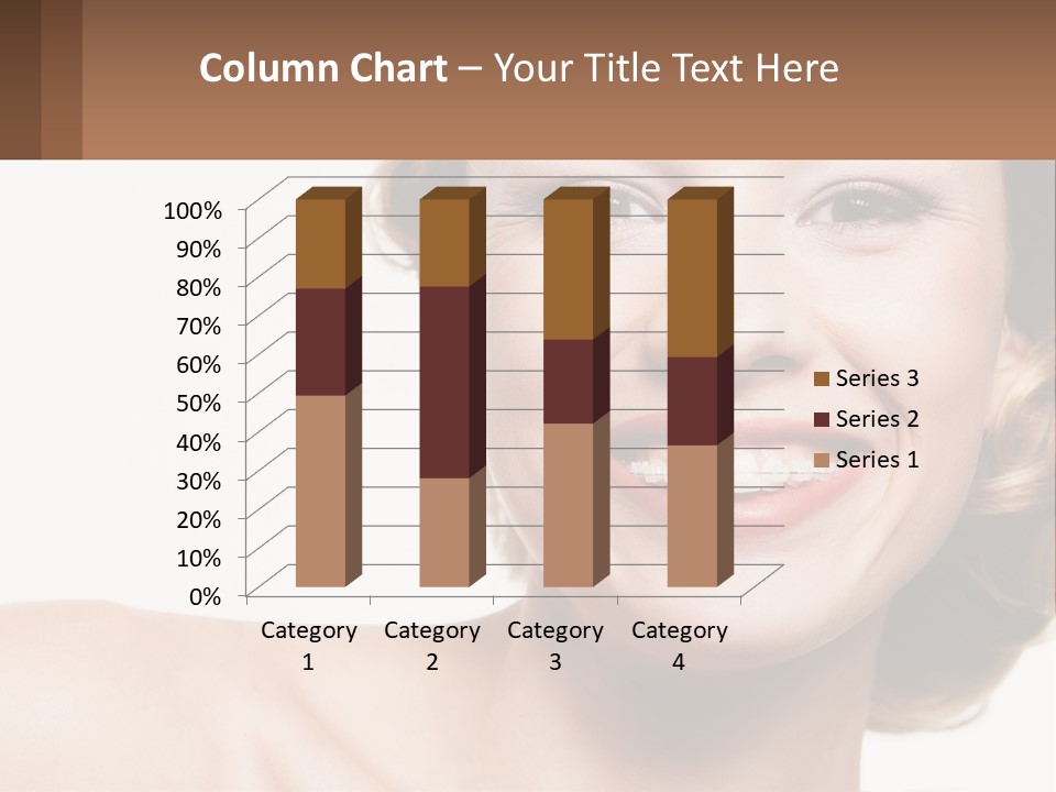 A Woman With A Smile On Her Face PowerPoint Template