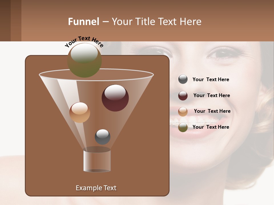 A Woman With A Smile On Her Face PowerPoint Template