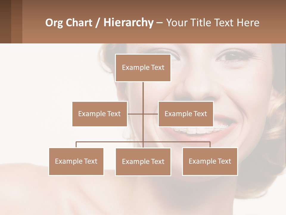 A Woman With A Smile On Her Face PowerPoint Template