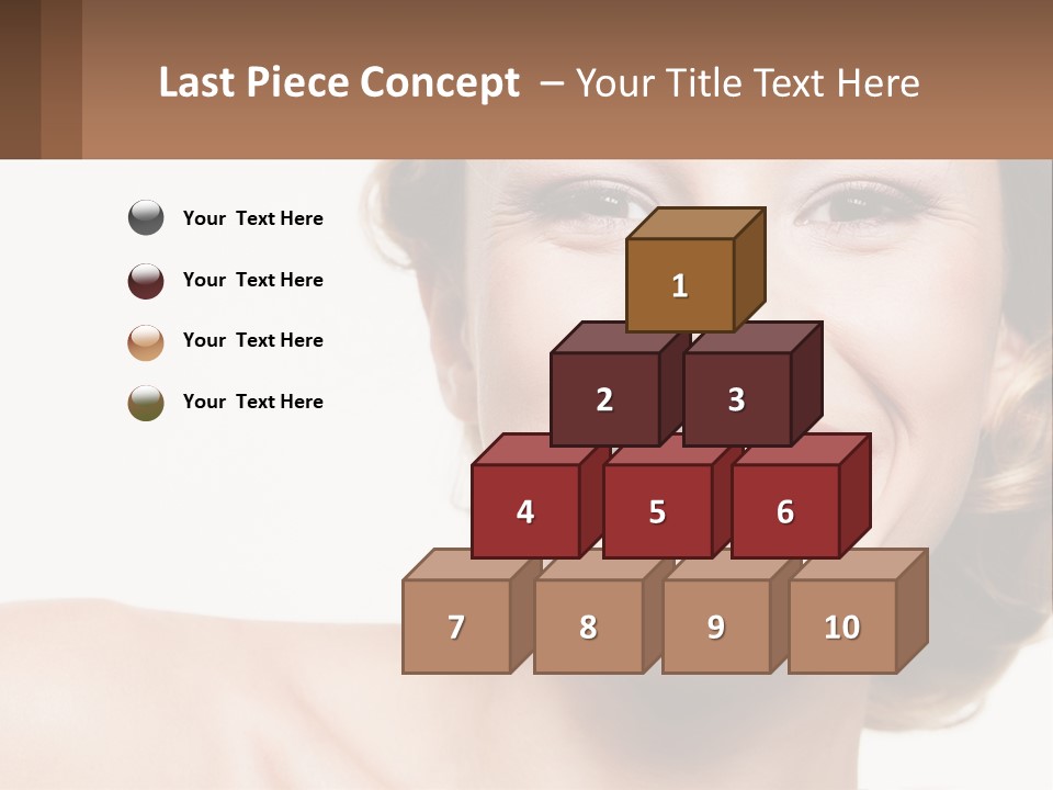 A Woman With A Smile On Her Face PowerPoint Template