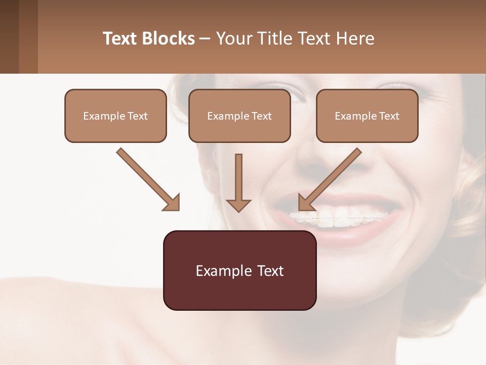 A Woman With A Smile On Her Face PowerPoint Template