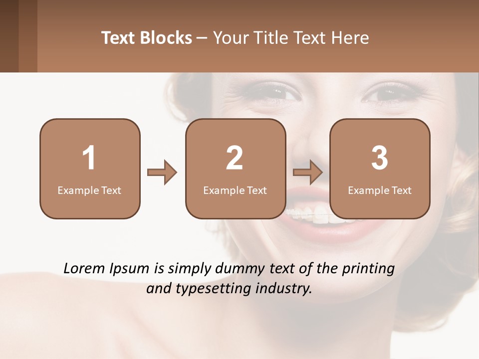 A Woman With A Smile On Her Face PowerPoint Template