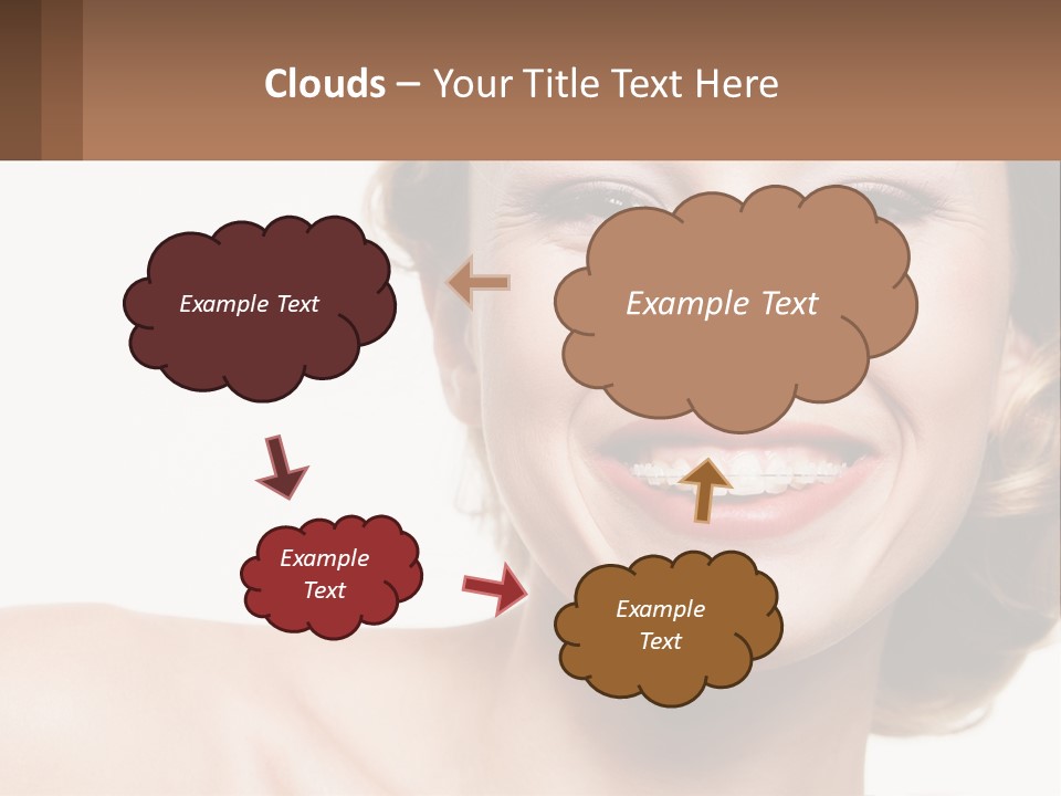 A Woman With A Smile On Her Face PowerPoint Template