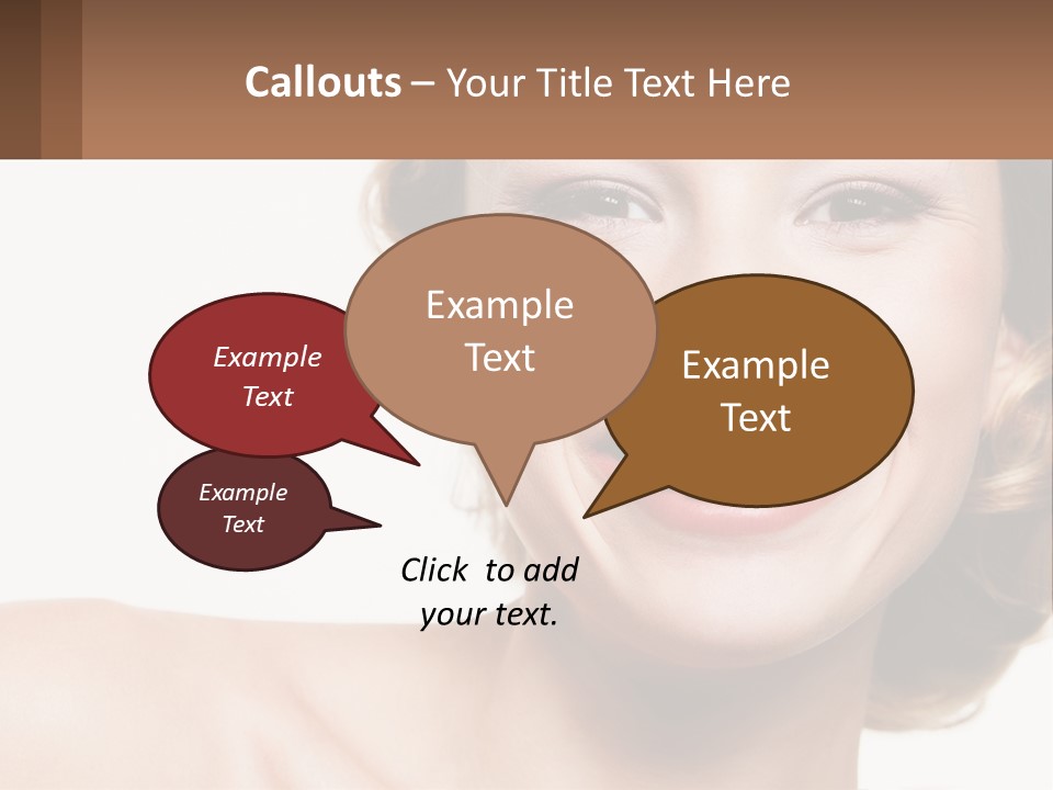 A Woman With A Smile On Her Face PowerPoint Template