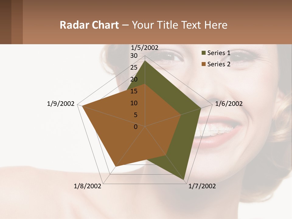A Woman With A Smile On Her Face PowerPoint Template