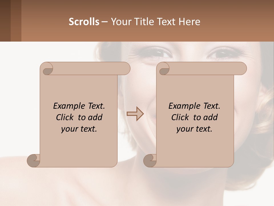 A Woman With A Smile On Her Face PowerPoint Template