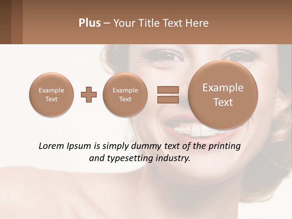 A Woman With A Smile On Her Face PowerPoint Template