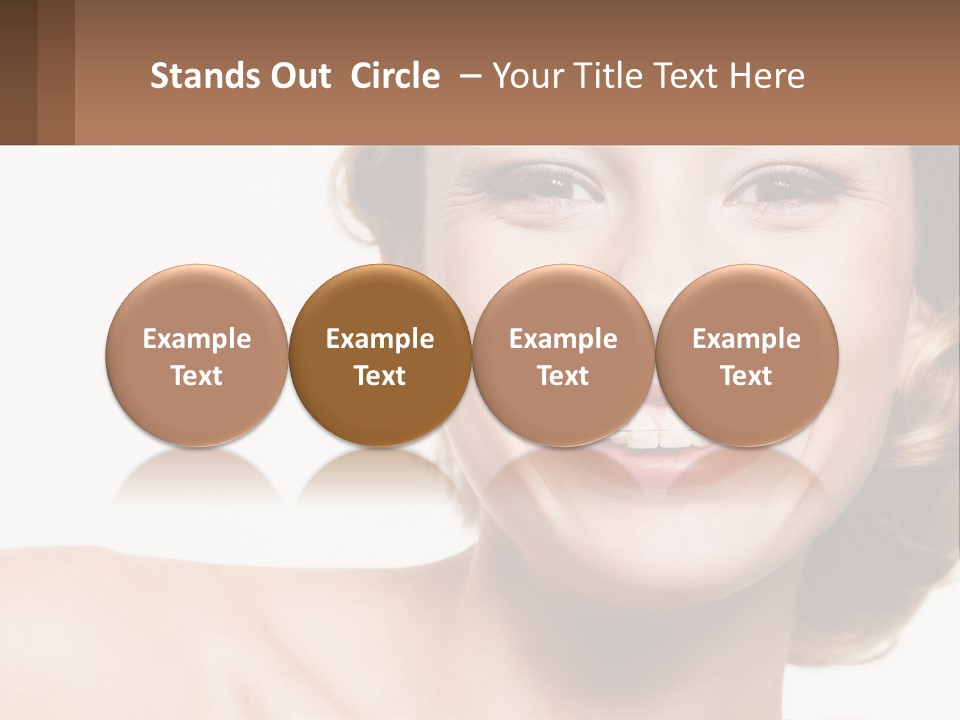 A Woman With A Smile On Her Face PowerPoint Template