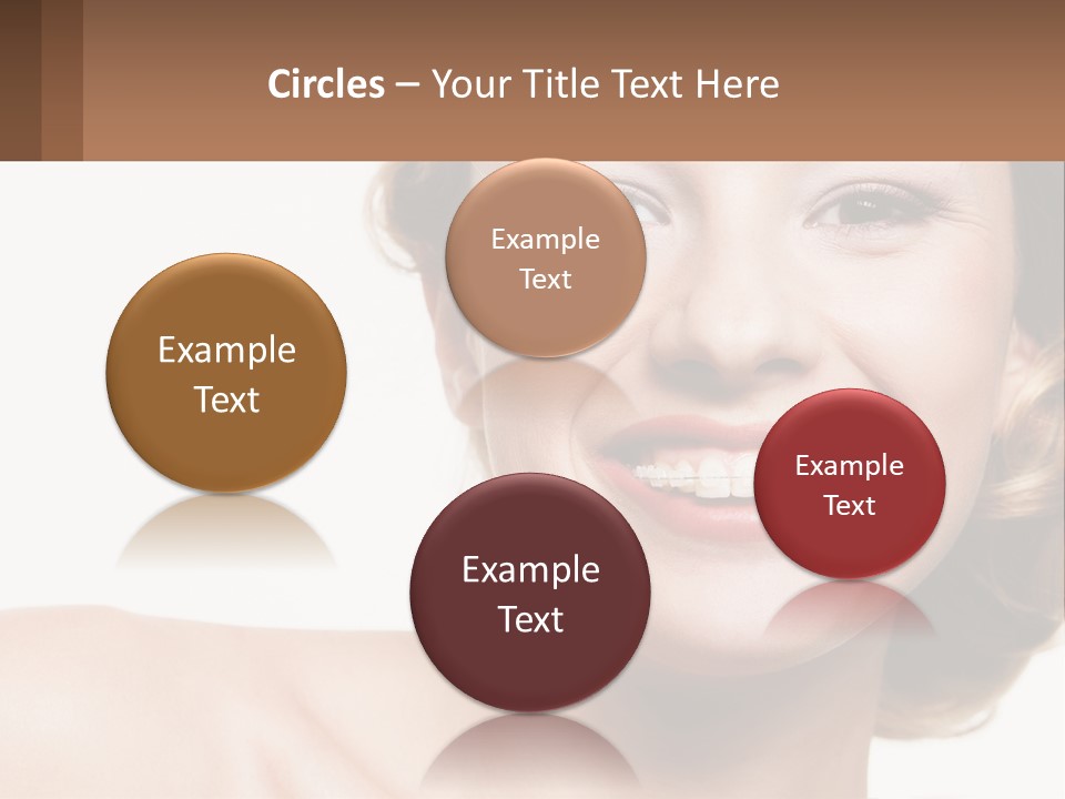 A Woman With A Smile On Her Face PowerPoint Template